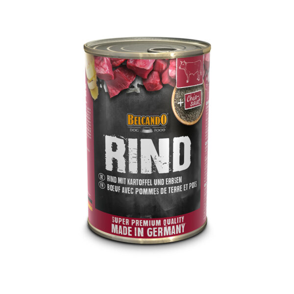 Boites Belcando 400 G Boeuf Avec Pomme De Terre Et Petit Pois