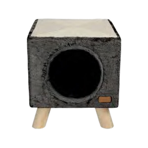 Maison-griffoir Chat Piloti 30x30x35 Cm Anthracite
