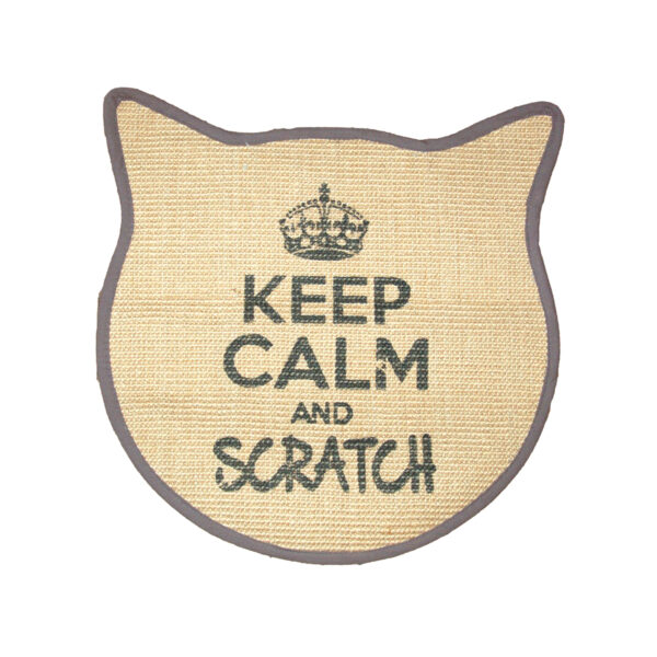 Tapis Griffoir Tete De Chat Gris 43 Cm