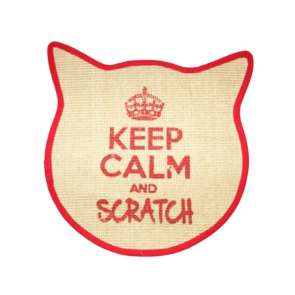 Tapis Griffoir Tete De Chat Rouge 43 Cm