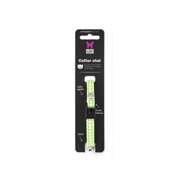 Collier Chat Safety Vert
