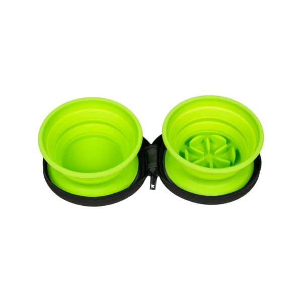 Kiwi Gamelle Pliable 2 X 350 Ml Anti-glouton Vert